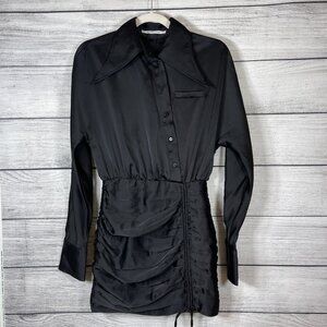 Redpolaris Black Funky Asymmetrical Style Party Mini Dress Size M